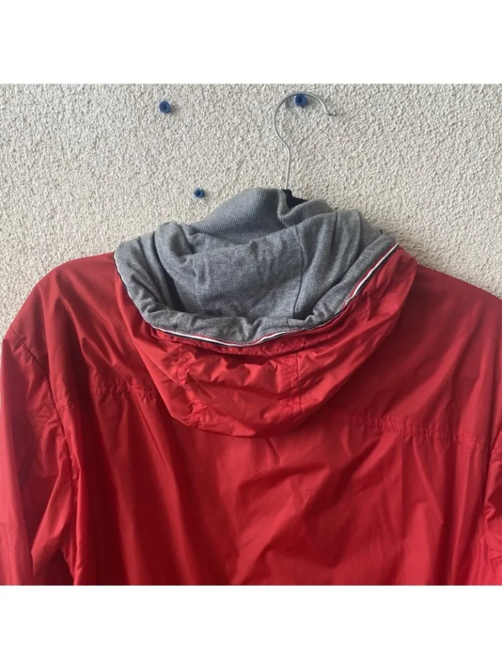 MONCLER Men’s Jacket Red Urville Giubutto Nylon Windbreaker Casual Zip Up Size 3